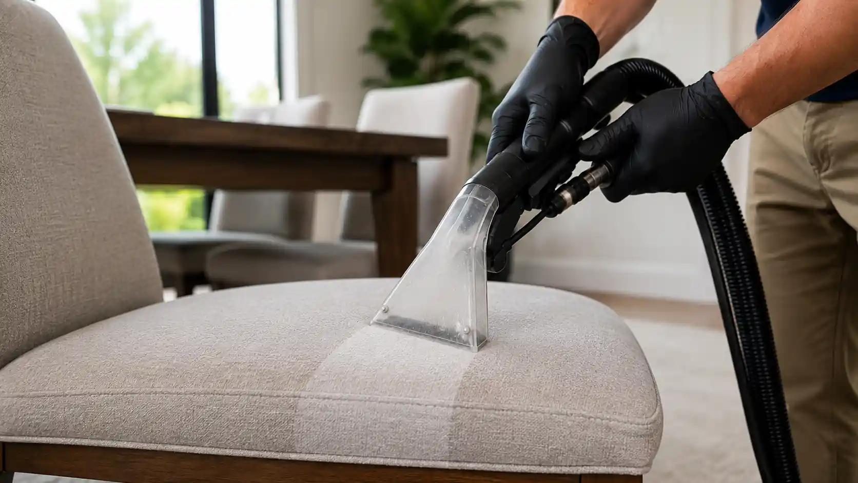 Professional dining chair cleaning